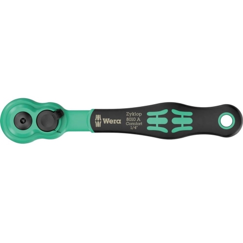 Wera 05005600001 8010 A Zyklop Comfort Ratel - 1/4" - 144mm - Omschakelpal
