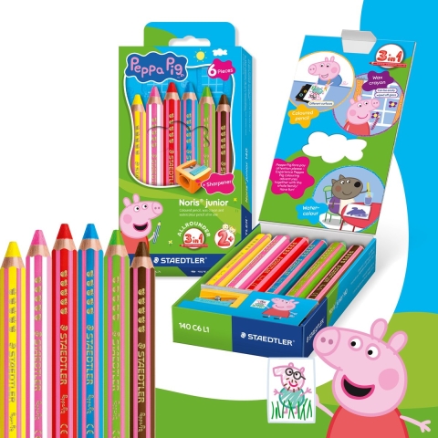 Staedtler Kleurpotloden - Noris Junior - 6 st. - Peppa Pig - Staedtler - OneSize - Tekensets