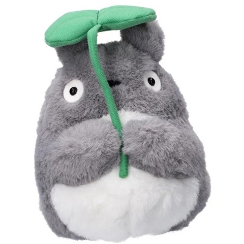 Ghibli My Neighbor Totoro Pluche - Big Totoro with Leaf (21cm)