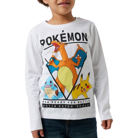 Name It Shirt - NkmAst - Pokémon - Bright White - Name It - 13-14 jaar (158-164) - Shirts