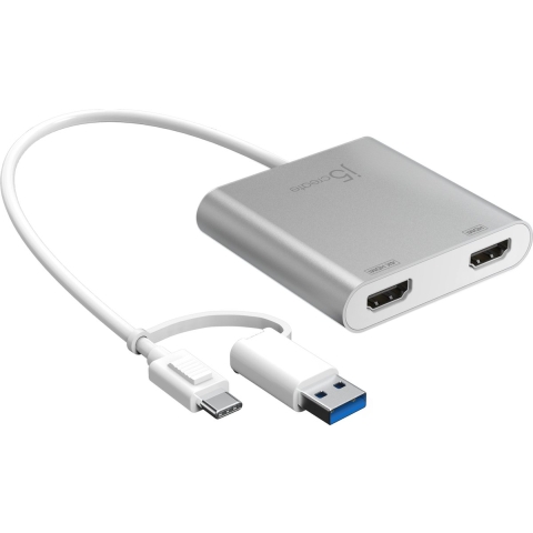 j5create JCA365-N USB-C® to Dual HDMI™ Multi-Monitor Adapter