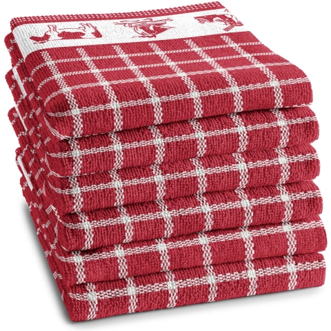 DDDDD Keukendoek Dutchie rood 50x55cm