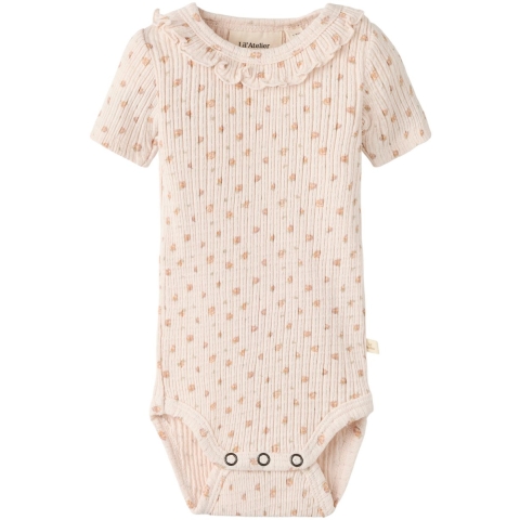 Lil Atelier Romper s/s - NbfHulla - Shell - Lil Atelier - 1 jaar (80) - Rompers Korte Mouw