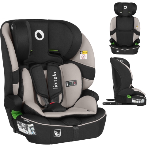Lionelo Billy i-Size - Autostoel ISOFIX - Groeit mee van 76-150 cm - Beige