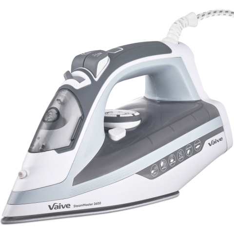 VAIVE SteamMaster 2600 - Stoomstrijkijzer - 2600W 350 ML - Grijs/Wit