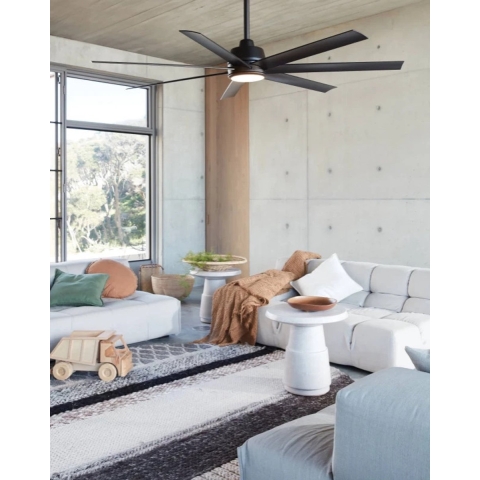 Atlanta plafondventilator met verlichting, zwart, stil Beacon Lighting - Woonkamer - Modern - Kunststof