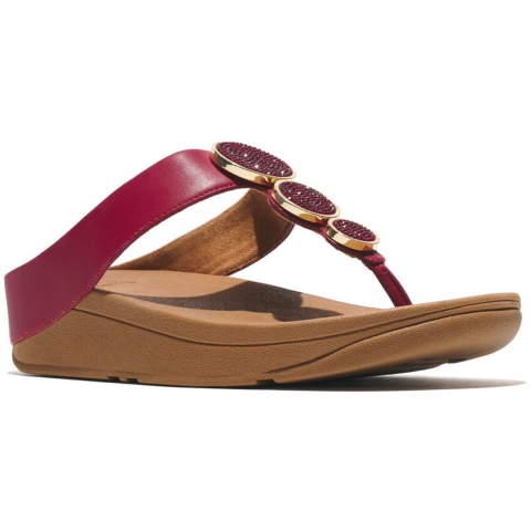 FitFlop Halo bead-circle metallic toe-post sandals