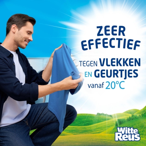 Witte Reus Wasmiddelcapsules 3+1 Power Caps Kleur 64 beurten