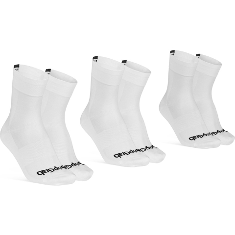 GripGrab Lightweight SL Regular Cut Zomer Fietssokken 3-Pack - Wit, 38-41