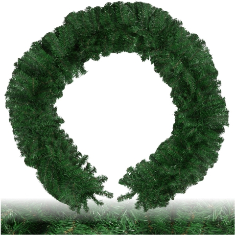 tectake - Kerstslinger - natuurgetrouw - groen - 270 x 30 cm