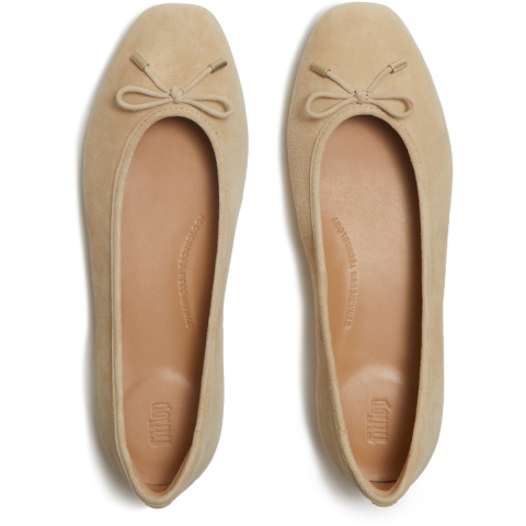FitFlop Delicato bow suede ballet flats