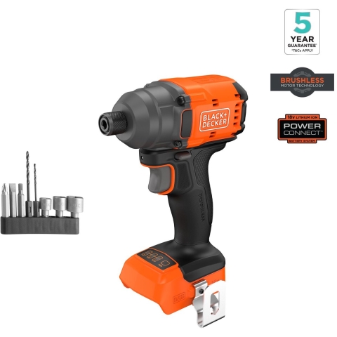 BLACK+DECKER 18V Brushless accuslagschroevendraaier slagmoersleutel