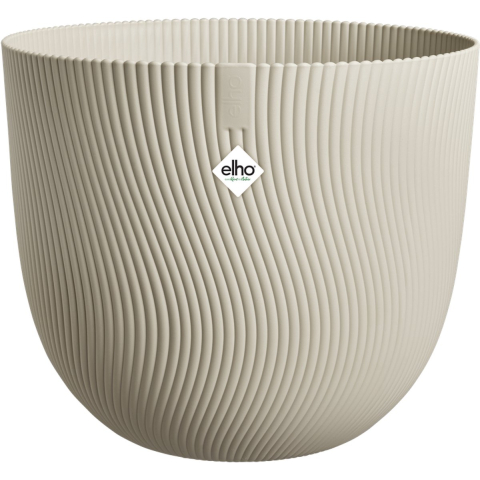 Bloempot sereh rond d25 h21 cm paddenstoel beige bloempot elho - Elho