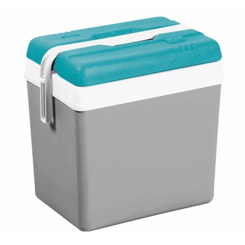 Promotion koelbox - 24 liter - kunststof - grijs - 41 x 27 x 40 -
