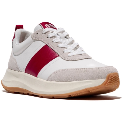 FitFlop F-mode flow sneaker leather & suede mix