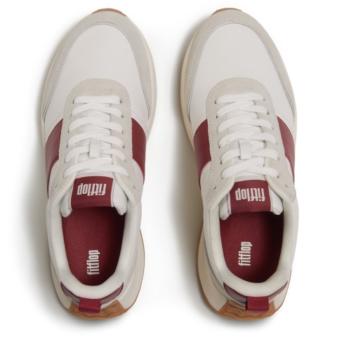 FitFlop F-mode flow sneaker leather & suede mix