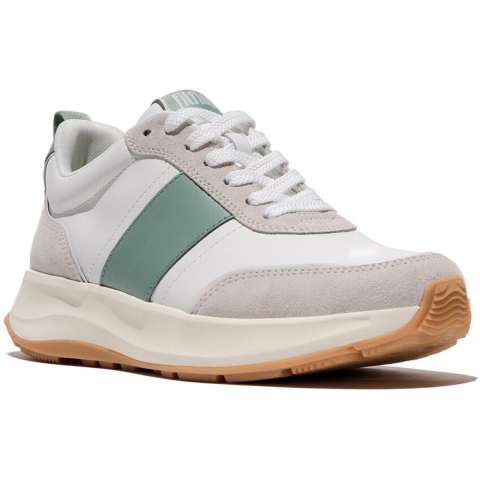 FitFlop F-mode flow sneaker leather & suede mix