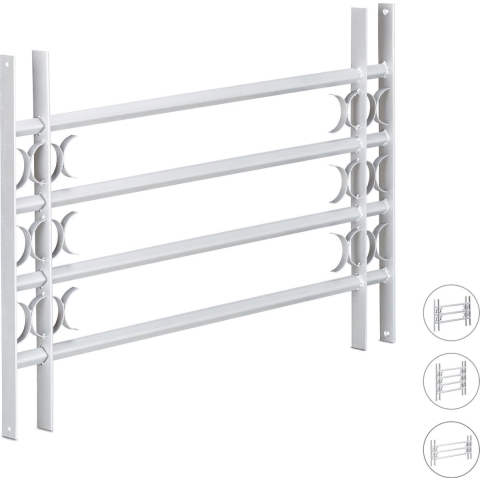 Raambeveiliging - 600 x 1000-1500 mm - uitschuifbaar - thermisch gegalvaniseerd staal