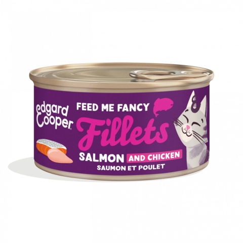 24x Edgard & Cooper Kattenvoer Fillets Zalm & KIp 70 gr