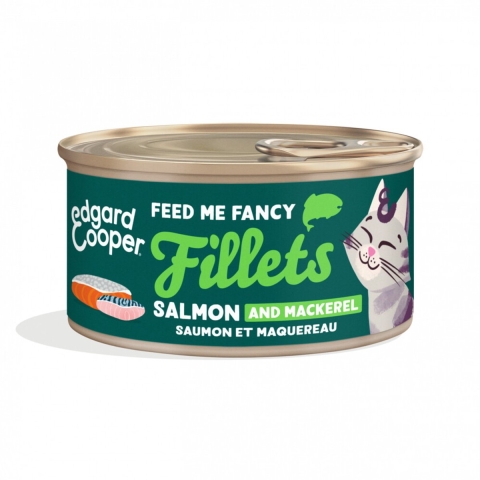 24x Edgard & Cooper Kattenvoer Fillets Zalm & Makreel 70 gr