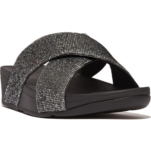 FitFlop Lulu cross slide glitterball