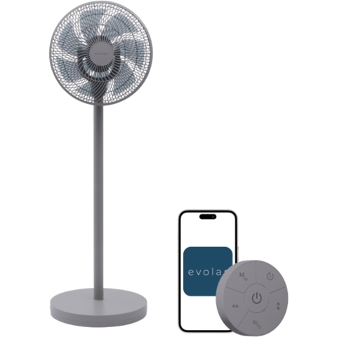 Evolar Smart Fan 36W - Lichtgrijs - Inclusief accu