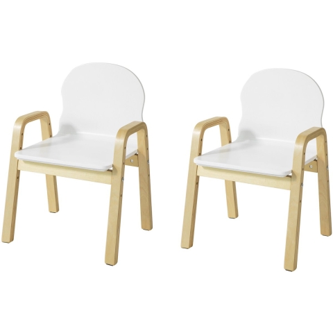 SoBuy Set van 2 Kinderstoelen - Kunststof - Verstelbare Zithoogte 23-35 Cm
