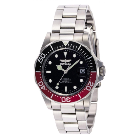 Invicta Pro Diver 9403 Herrenarmbanduhr - Automatisches Uhrwerk - Edelstahl mit schwarzem Zifferblatt - 40 mm