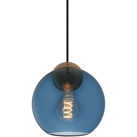 BUBBLES hanglamp, blauw, Ø 18 cm, glas, E27 Halo Design - Woonkamer - Designer - 1 lamp