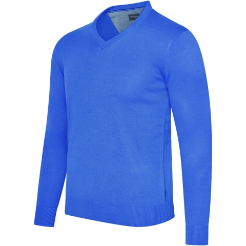 Cappuccino Italia - Heren Trui Salerno Pullover - Blauw - Maat L