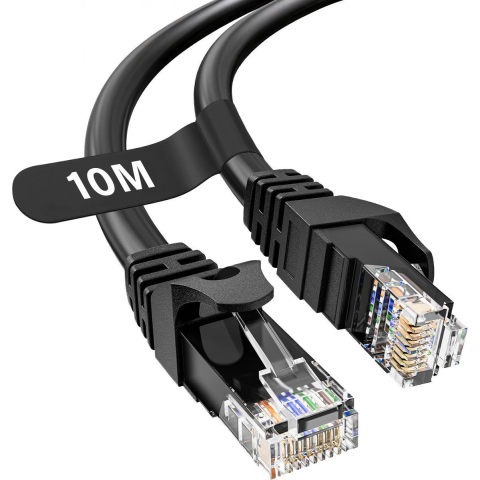 SBVR Ethernet Kabel - CAT 6 Netwerkkabel - 10 Meter - Zwart