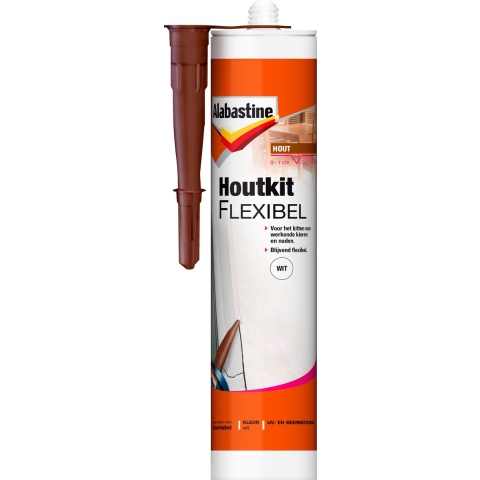 Houtkit Flexibel Wit 0,3L Alabastine - Alabastine