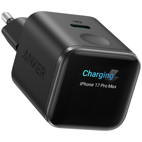 Anker Nano Oplader 45w Met Smart Display Zwart Wandlader