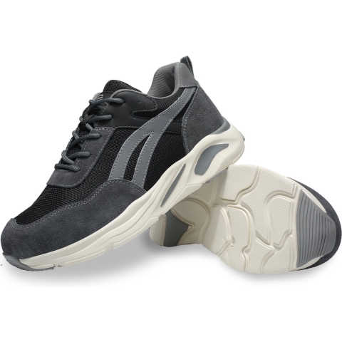 Shraks Nova - Veiligheidsschoenen - Stalen neus - Ademend en licht design - Kleur: Grijs/Zwart