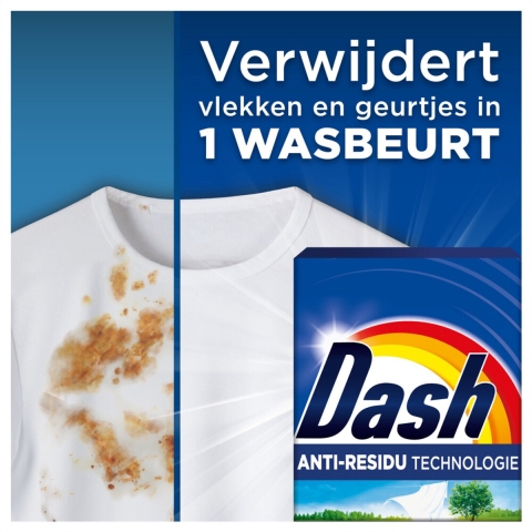 2e halve prijs: Dash Waspoeder Wasdraad Fris 80 Wasbeurten 4 kg