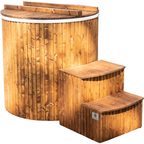 Sofuro Ijsbad rond 100cm thermowood - 1 persoon - box trap - Sofuro