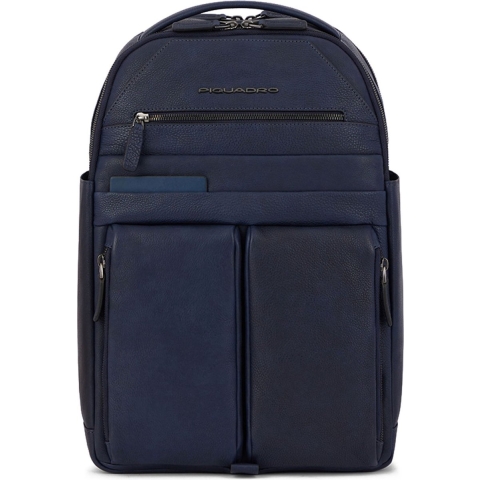 Piquadro Blauw Leren Rugzak