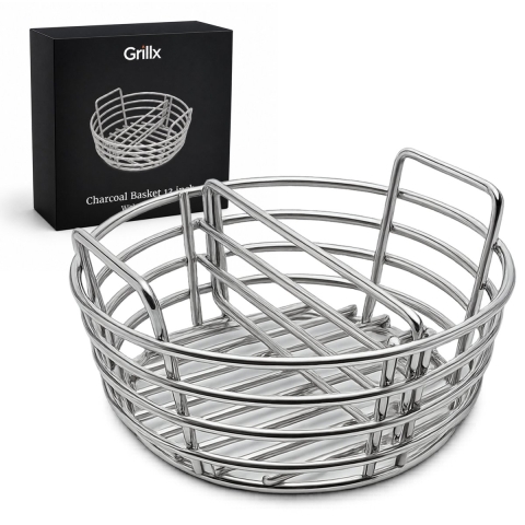 GrillX Kolenmand 13 inch met uitneembare divider rvs kamado accessoires -