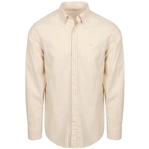 McGregor Striped Cotton Linen Shirt - Cotton/Linnen - XXL