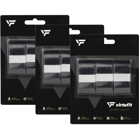 VirtuFit Pro Padel Overgrip - Zwart - 9 Stuks