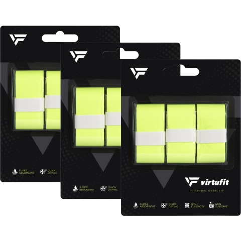 VirtuFit Pro Padel Overgrip - Neon Groen - 9 Stuks