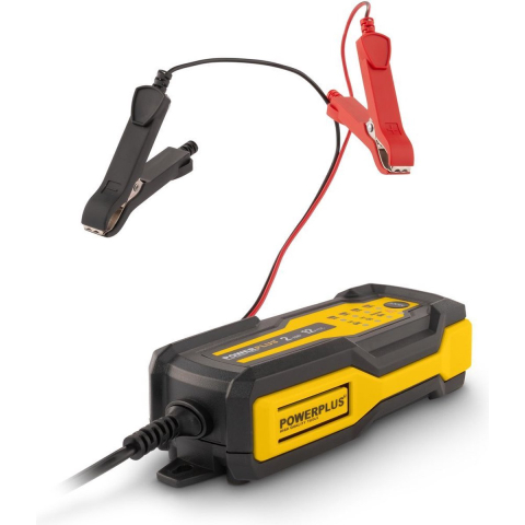 Powerplus slimme lader POWX4201, 12V batterijen, 3 - 60 Ah, wintermodus, acculader voor auto