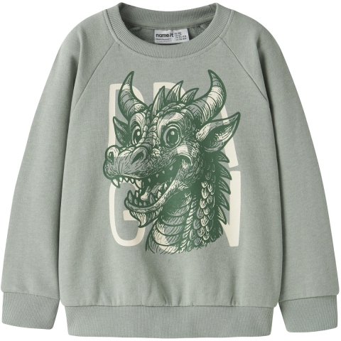 Name It Trui - NmmVion - Green Milieu/Draak - Name It - 6 jaar (116) - Truien