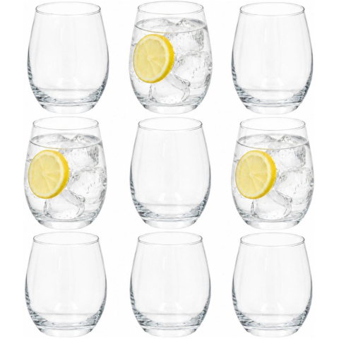 Drinkglazen Eclipse - 9x stuks - glas - 570 ml - water - frisdrank - sapjes - cocktails -