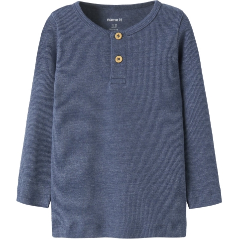 Name It Blousen - Rib - NbmKab - Vintage Indigo/Melange - Name It - 2 jaar (92) - Shirts