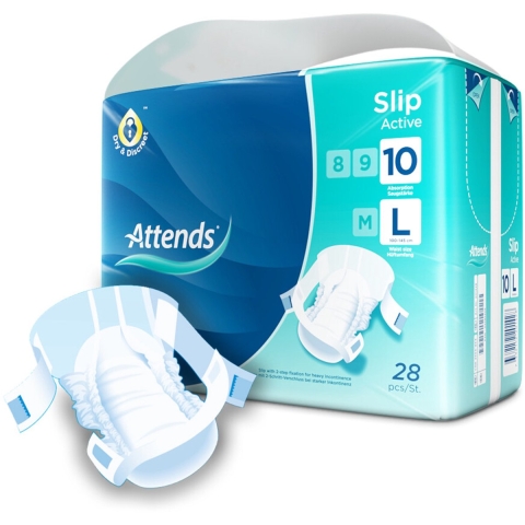 2x Attends Slip Active 10 L 28 stuks