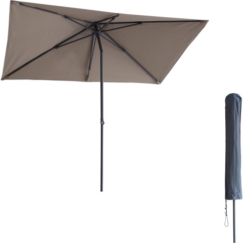 Kopu ® leon parasol rechthoek 150x250cm met hoes balkonparasol