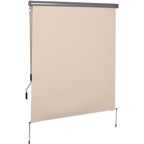 4goodz Outsunny verticale zonwering verticale luifel 160x250 cm creme