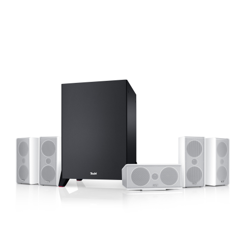 Teufel Consono 35 Mk3 5.1 surround systeem met 150 Watt subwoofer, wit