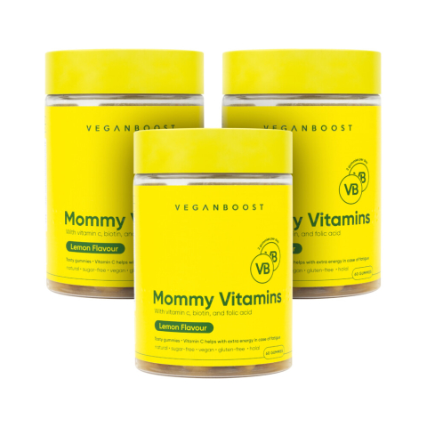 3x Veganboost Hair Vitamins Mommy Lemon 60 gummies